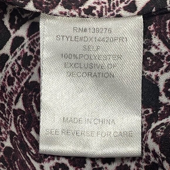 Daniel Rainn Womens Multicolor Printed Boho Blouse Tassel Detail Size 3X - Picture 7 of 8